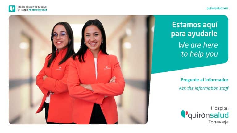 Pantallas digitales en centros sanitarios de Quirónsalud informando a pacientes